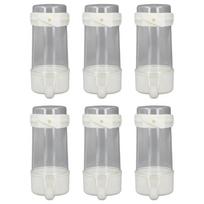 6pcs Spill Proof Birds Cage Water Feeder Automatic Hanging Bird Water Feeder  Bird Cage Use 6pcs