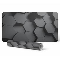 Nowoczesna Winylowa Mata Pod Klawiaturę Geometryczne Heksagony 120X60 Cm