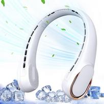 Bladeless Neck Fan USB Rechargeable 4000mAh Battery Powered 3 Speed Personal Cooling Fan for Office Outdoor Sports No Plug Required