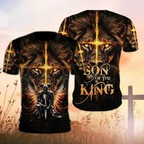 Jesus Lion T-Shirts Christian Cross 3D Print Men Women Casual Short Sleeve T Shirt Tops Y2K Harajuku Oversized Tees Men Clothing S