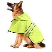 Hooded Pet Raincoat with Reflective Strips - - Dog Rain Jacket for Outdoor Walks, Suitable for Small and Medium Dogs S