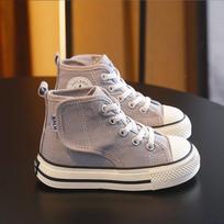 Children's Mango Canvas Shoes Boys Girls' Low Top Board Shoes Spring Autumn Baby Flat Bottom Soft Bottom Kindergarten Shoes 21inside13.5cm