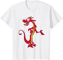 Hot Fashion Casual Disney Mulan Mushu Dragon T-Shirt T-Shirt S-4XL Four Seasons L