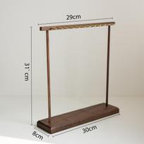 Walnut Wood Jewelry Necklace Display Stand Vertical Counter Sweater Chain Storage Rack Practical Made in China