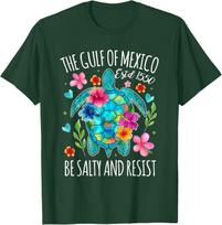 Stay The Gulf of Mexico Be Salty and Resist Turtle Unisex T-Shirt S