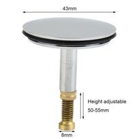 43 mm vonios išleidimo kamštis Vonios Vonios Vonios Keičiamas Kriauklės Atliekos Po P-Up-Plug gray