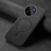 For Realme 13 Plus 13pro+ Luxury Leather for Magsafe Magnetic Wireless Charging Shockproof Matte Cover for Realme 11 12pro 13 Pro Plus Realme13 Realme 11 4G juoda