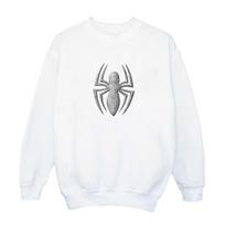 Marvel Mens Spider-Man Web Logo Sweatshirt M balta