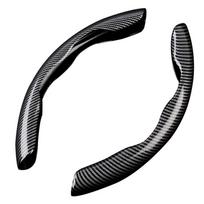 2x 37-38cm Car Steering Wheel Booster Cover Carbon Fiber Look Non-Slip Universal