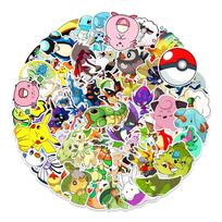 100 Pokemon Graffiti Stickers Car Luggage Balance Vehicle Skateboard Decorative Stickers black