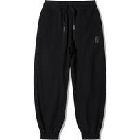 Li Ning X Jackie Chan Collaboration Kung Fu Series Solid Color Loose Fit Cuffed Drawstring Casual Pants Men pants Black AKLUA15-2 M