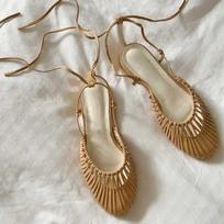 2025 Women Low Heels Sandals Woven Hollow Out Roman Sandals Fashion Lace-up Round Head Sandals Summer Casual Ankle Strap Flats 36