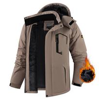 Cross-Border Outdoor Windproof Plus-Size Fleece-Lined Winter Windbreaker Jacket for Skiing and Fishing 4XL
