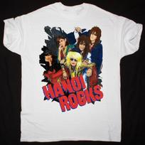 HANOI ROCKS Band Heavy Cotton White All Size Unisex Shirt DI157 Unisex T-Shirt M
