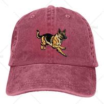 Medvilninė beisbolo kepuraitė Šuo Vokiečių aviganis Unisex Snapback kepuraitės Vyrai Moterys Golfo kepurės Reguliuojama skalauta džinsinė kepurė One Size