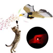 Sounding And Lighting Simulated Bird Interactive Toys For Indoor Cats, Automatic Hanging Pet Toys For Practice One Size geltona