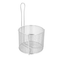 Stainless Steel Fry Basket Reusable Round French Fry Chip Fry Basket with Handle for Frying Serving Food