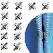 12 porų magnetinių užuolaidų laikiklių, Užuolaidų magnetai su užpakaliniu lipduku, Užuolaidų magnetinis laikiklis, Užuolaidų sagtelė 12 Pairs gray