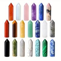 Natural Crystal Gem Love Egg & Cross Crystal Ball Raw Stone Jewelry Ornaments