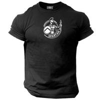 Spartan Warrior T Shirt Gym Clothing Bodybuilding Training Exercise Gymwear Top 3XL black