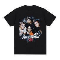 Rock Band Tokio Hotel Graphic Men T Shirt Hip Hop Punk Gothic Vintage T-shirt Cotton Short Sleeve Tee Shirt Oversized Streetwear S
