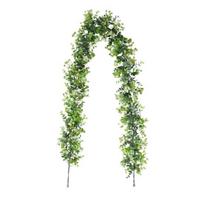 6 Ft Artificial Greenery Garland Green Vine Fake Eucalyptus Ferns Garland Faux Hanging Plants for Wedding Arch Layout DIY Wreath Home Garden B