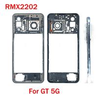 For Realme GT 5G RMX2202 Middle Frame Housing Bezel Side Frame silver no button gray