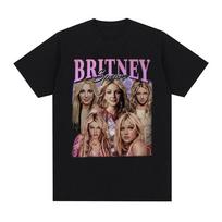 Britney Spears Fashion Aesthetic Graphic T Shirt Male Female Cotton T-shirts Harajuku Vintage Short Sleeve Tee Shirt Oversized S įvairiaspalvis