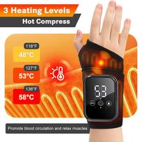 2026 New Electric Heating Wrist Massager Wrist Brace Protector Wrap Vibration Massage Relieves Tenosynovitis Carpal Tunnel Fatigue Relief