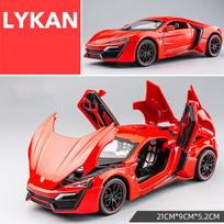 1:24 Lykan Hypersport Superautomobilio Modelis Metaliniai Modeliai & Žaislinės Transporto Priemonės Žaislinis Automobilis Metalinė Kolekcija Žaislas Vaikų Žaislai Vaikams Vaikų Dovanos black