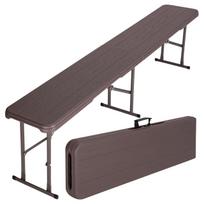 Folding catering bench WOODLAND brown 183 cm