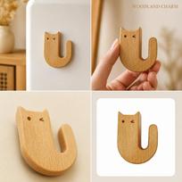 Refrigerator , Wood, Winking Design, Magnetic Test Tube Shape one size