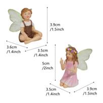 Resin Flower Fairy Boy & Girl Ornament - Creative Home & Garden Décor Gift