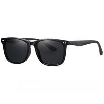 Polarized Glasses, Fashionable Retro Sunglasses, Unisex Square Sunglasses, Classic Rivet Style Glasses UV385 beige