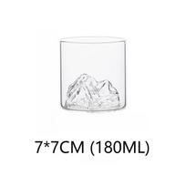 180/300ML Japanese Whiskey Cup Crystal Whiskey Creative Glass Mountain Viewing Cup Mountain Teacup Japanese Cup BLB03 1PCS white
