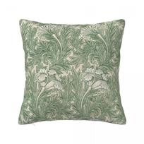 William Morris Tulip Pattern Sage Green Pillowcase Printed Fabric Cushion Cover Decorations Throw Pillow Case Cover Home Zipper 30x30cm 12x12in