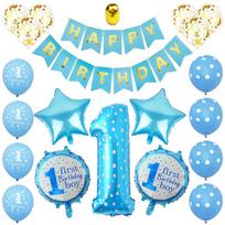 Girl/Boy Package Baby First Birthday Balloon Package Party Decoration one-year-old male package