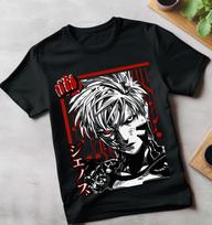 Garou T-Shirt One Punch Anime Manga Villain Horror Funny Black Shirt All Size 4XL