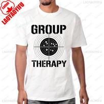 Group Therapy Shooting  Funny Gun Graphic T-Shirt Casual Fashion Loose Harajuku Man Tshirt Hip Hop Summer Short Sleeve Women Tee S