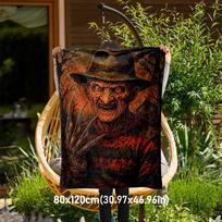 1 vnt. Freddy Krueger, Siaubo, Košmaro - Mesti pledą, Minkštas, Flanelinis pledas, Svetainei, Naudoti visais sezonais -102754 80x120cm brown