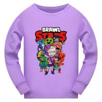 4094 Children Casual Brawl Stars Print Long Sleeves T-Shirt 110cm