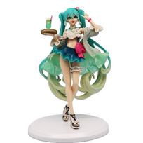 18CM Anime Hatsune Miku figūrėlė Saldūs saldainiai Melionų sodos putojantis gėrimas Stovinti figūrėlė Žavingas žaislas Dovana Kolekcija Veiksmo figūrėlė PVC lėlės beige