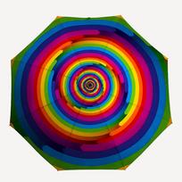 1pc Rainbow Spiral Automatic Open/Close Umbrella, Windproof, Folding Compact Umbrella with Lightweight Design for Women/Men057