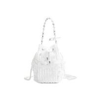 DIOR Bag [Customized Cosmetic Bag] Pure White Dream, Polyester Fiber Jinghe, Chain Decoration, Light Luxury and High-Level Feeling, Cool French Style,