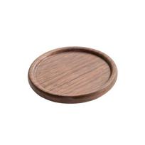 Elegant Wood Coasters Natural Walnut Coasters Round Grooved Coasters
