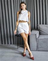 European and American cross-border women's clothing, sexy lace suit, women's summer new outer wear, sleeveless vest, top, waist pants, two pieces S