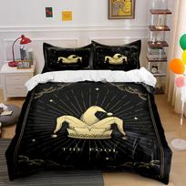 Tarot-Themed Jester Bedding Set Bedding set (1 duvet cover, 2 pillowcases, duvet not included) 135x200cm