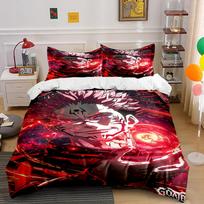 Anime Character Fiery Red Bedding Set Bedding set (1 duvet cover, 2 pillowcases, duvet not included) 135x200cm
