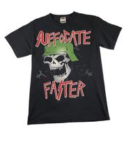 Vtg Y2K Suffocate Faster  Rock Band S 2005 American Tour Skull Graphic Mens Unisex T-Shirt S