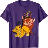 Hot Fashion Disney The Lion King Young Simba Timon and Pumbaa T-Shirt T-Shirt S-4XL Four Seasons Gift XXXXL